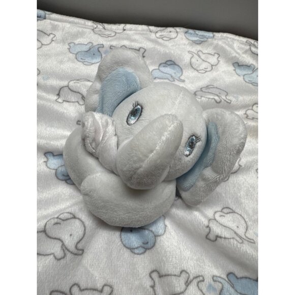 Blankets & Beyond Elephant Security Blanket Lovey Soft Plush Baby Boy - Picture 3 of 5